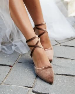 Zapato De Fiesta Terciopelo Malaga Taupe Cafe 37