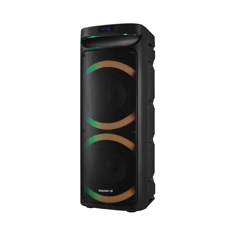 Parlante Blueooth Karaoke MG Phantom 8 Pulgadas x2 60W TWS Radio Bateria Recargable Master-G Negro