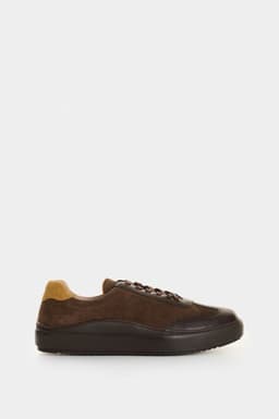 Velez Zapatilla Tenis Clima Cuero Hombre Efecto Escribiente Cafe Cafe 39