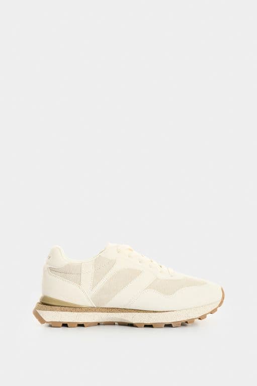 Velez Zapatilla Tenis Cuero Carnaza Mujer Sahara Blanco Blanco 38