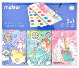 Set 3 Libretas de Acuarela para Pintar  Unicornios, Sirenas y Aventuras