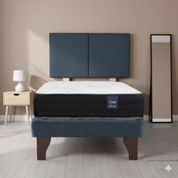 Cama Europea 1 Plaza 200 Respaldo Everest