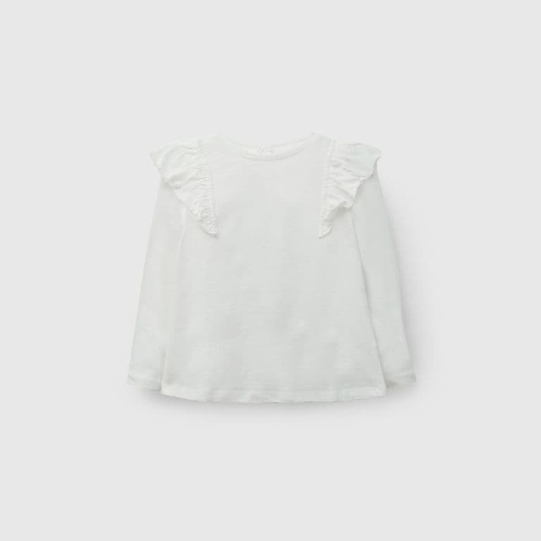Polera Manga Larga Nina Vuelos Blanco 3-4 ANOS