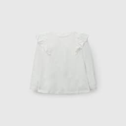 Polera Manga Larga Nina Vuelos Blanco 4-5 ANOS
