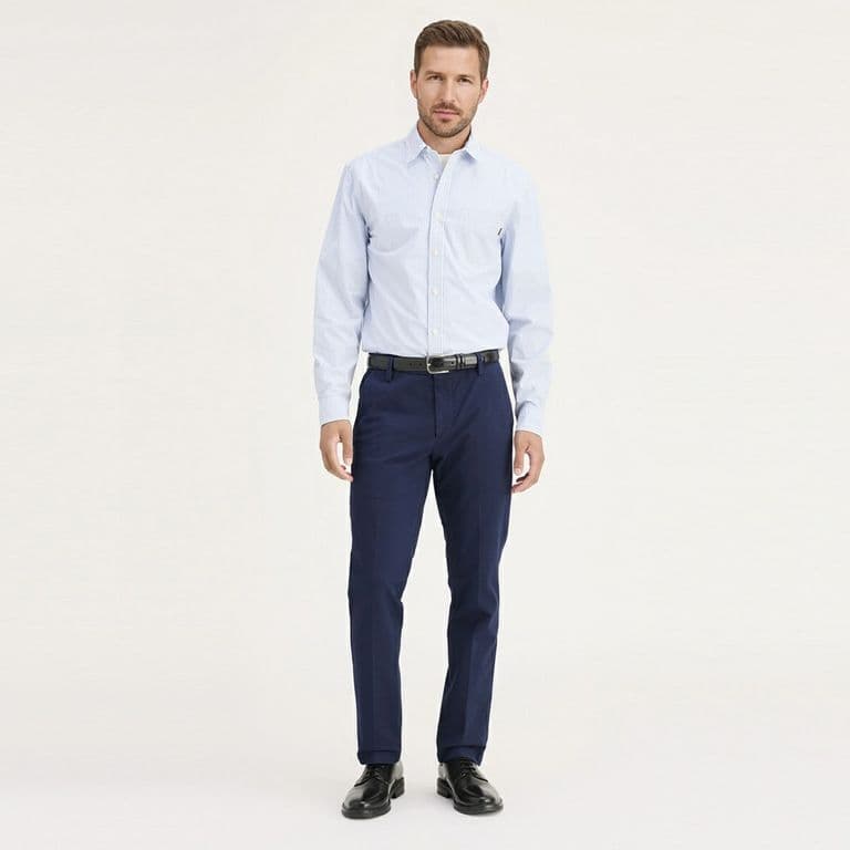 Pantalon Workday Slim Azul 32
