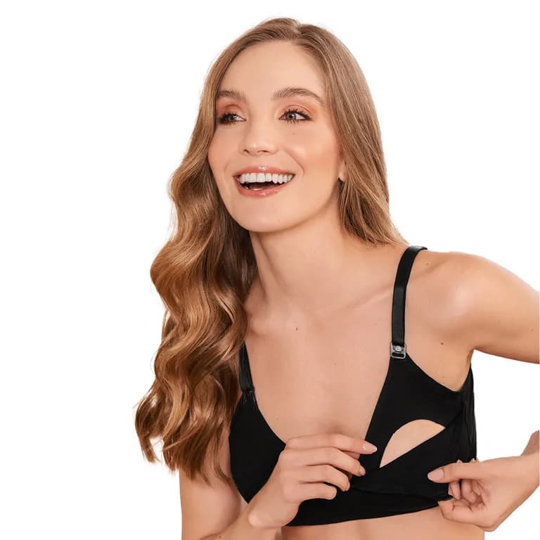 SOSTEN MATERNO CON COPA PREHORMADA EN TELA Negro 34B