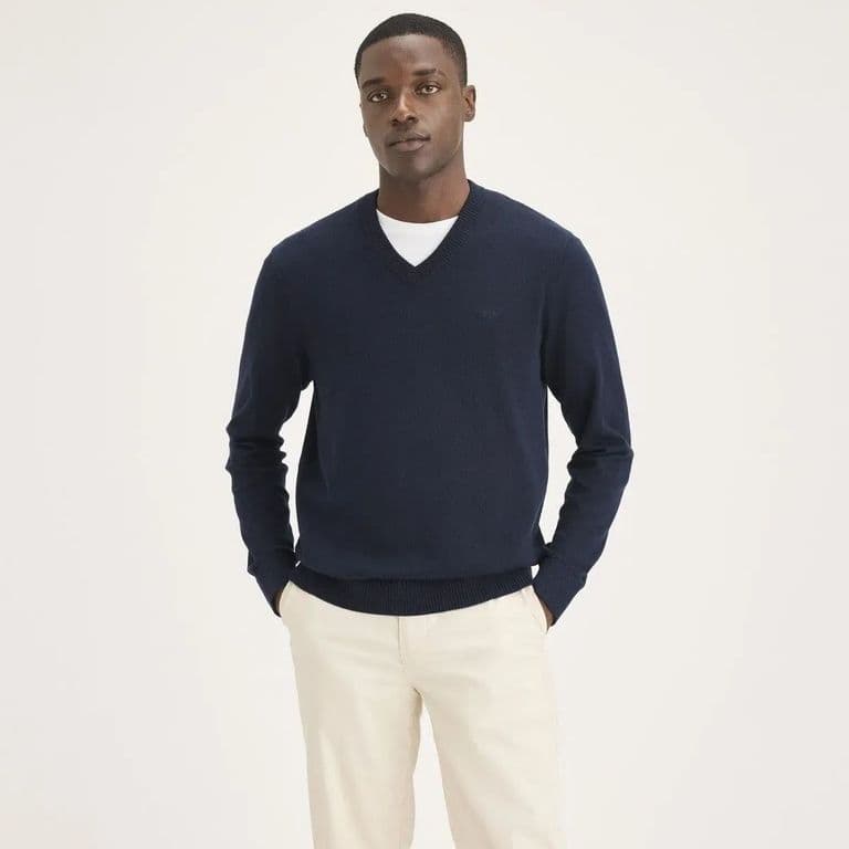 Sweater V Neck Navy Blazer Azul XL