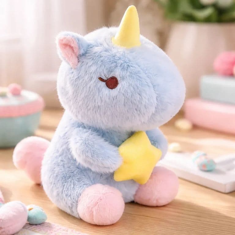 Peluche Unicornio Kawaii 22cm Con Estrella Suave
