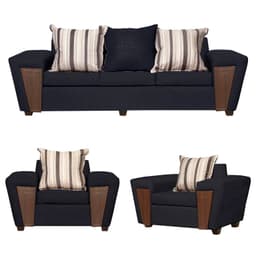 JUEGO DE LIVING 3-1-1 CRETA Negro