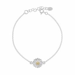 Pulsera Margarita Elegante Plata Ley 925 Plateado TALLA UNICA