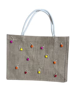 CARTERA BORDADA A MANO DISENO EXCLUSIVO Beige TALLA UNICA