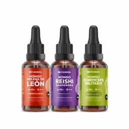 Pack Bienestar Integral Melena de Leon + Reishi + Cordyceps Extracto Gotas 30ml X3