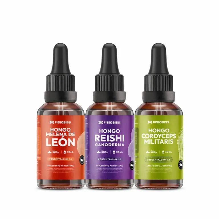 Pack Bienestar Integral Melena de Leon + Reishi + Cordyceps Extracto Gotas 30ml X3