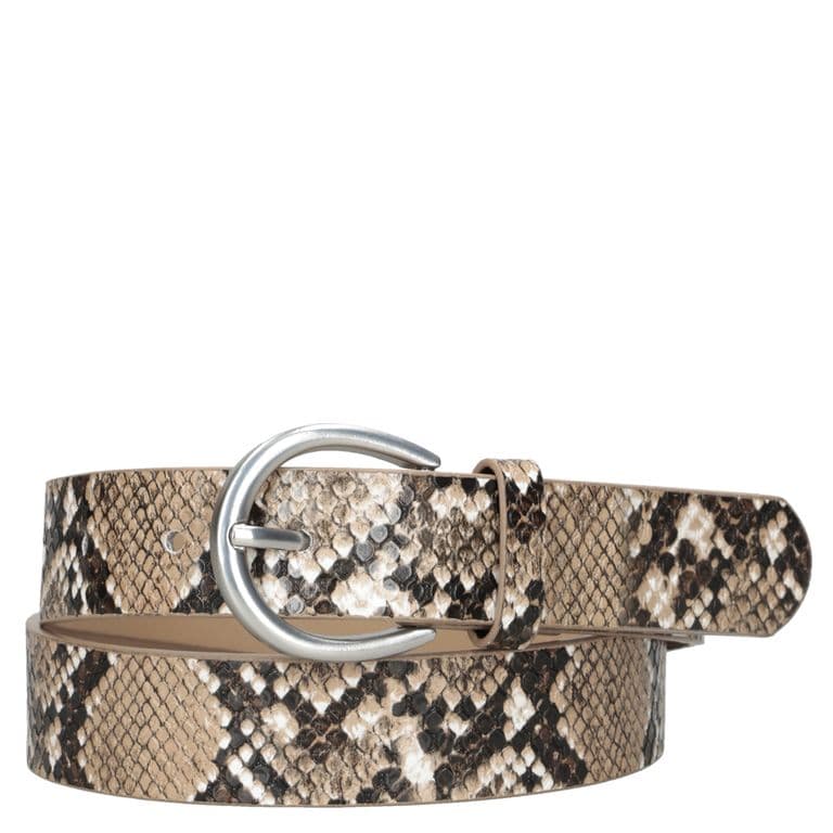 Cinturon Mujer Animal Print Cafe Claro S