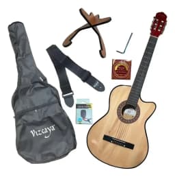 Pack Guitarra Acustica + Funda + Atril + Afinador + Correa