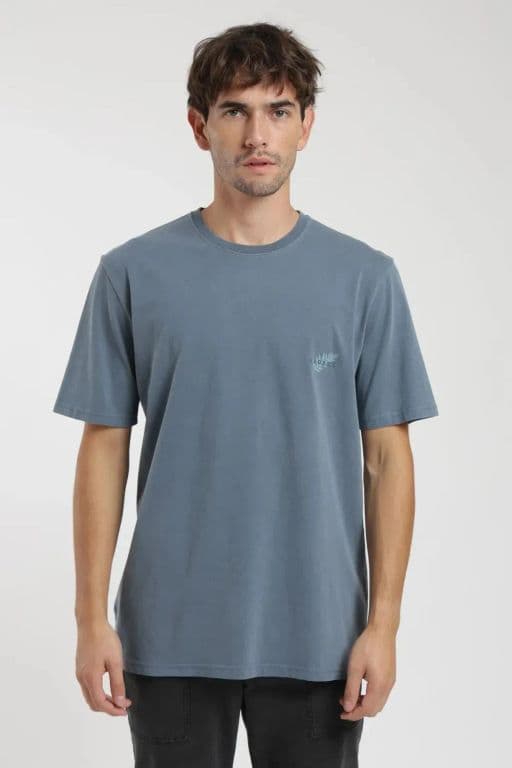 Polera manga corta hombre Hoja Azul S