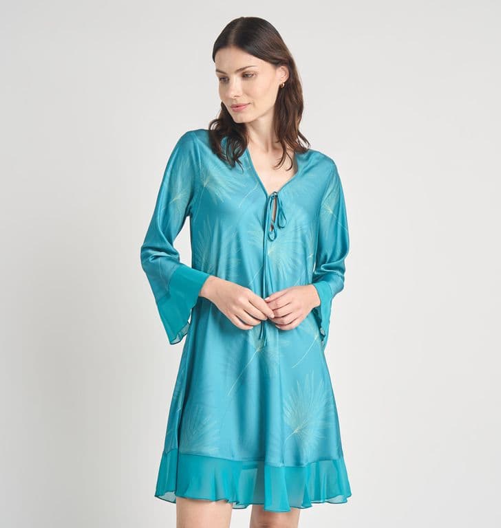 CAMISOLA MUJER SESGO VERDE ESTAMPADO Verde S
