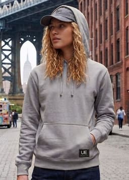 POLERON CANGURO - HODDIE WOMAN COLLECTION Gris Claro XS