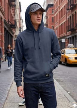 POLERON CANGURO - HODDIE MEN COLLECTION Azul Marino M