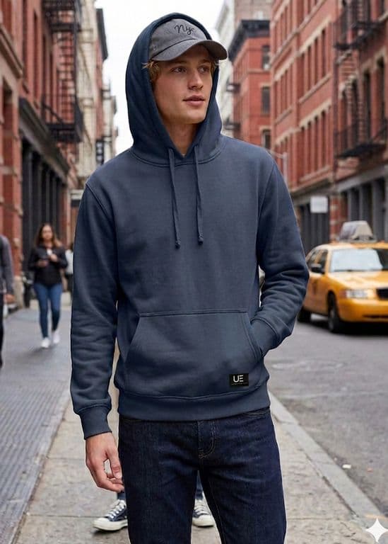 POLERON CANGURO - HODDIE MEN COLLECTION Azul Marino M