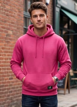POLERON CANGURO - HODDIE MEN COLLECTION Fucsia XS
