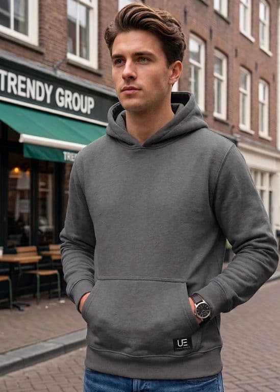 POLERON CANGURO - HODDIE MEN COLLECTION Gris Oscuro XS