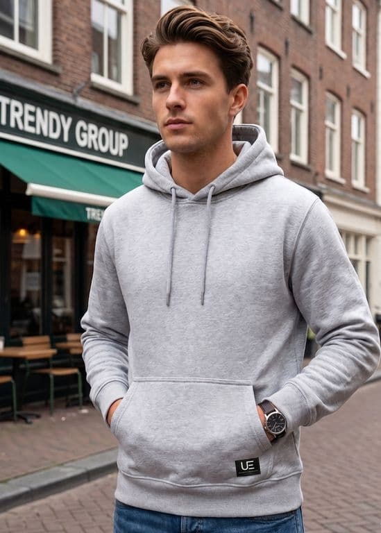 POLERON CANGURO - HODDIE MEN COLLECTION Gris Claro M