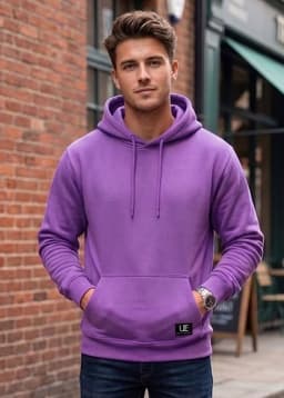 POLERON CANGURO - HODDIE MEN COLLECTION Morado L