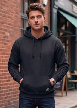 POLERON CANGURO - HODDIE MEN COLLECTION Negro L