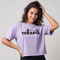 Polera Mujer Terapia - Prelavada Soft Training Comfort Lila M