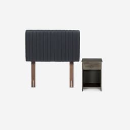 Set de Muebles Lucio II 1.5 Plazas Grafito