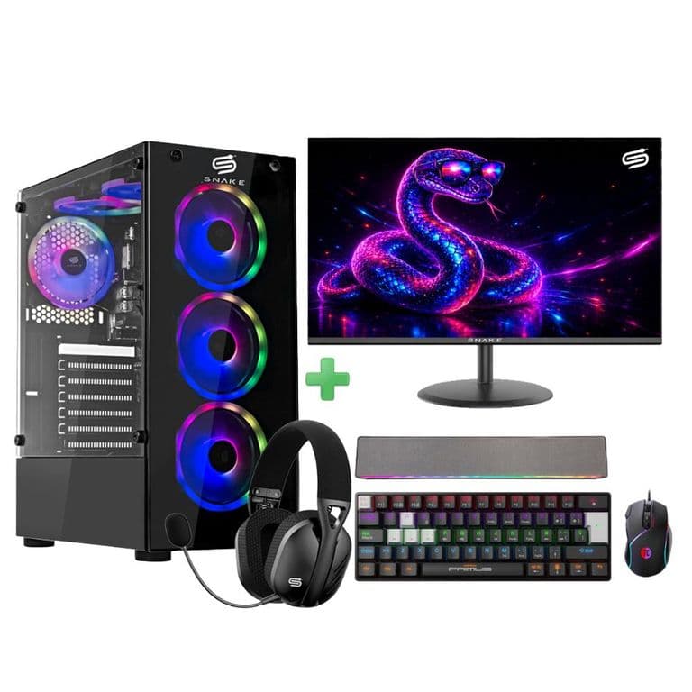 Pc + Monitor 24 Ryzen 5 5600GT 16gb Ram 512gb.