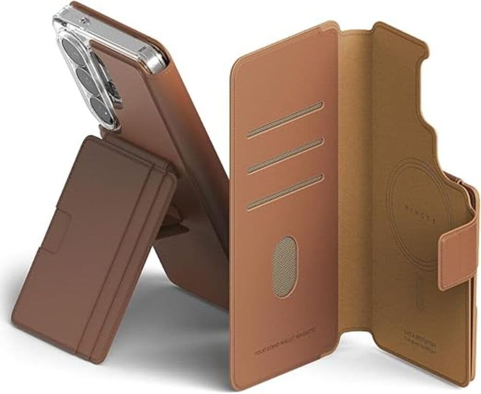 Billetera FOLIO STAND Magnetica Para S26 ULTRA Cafe