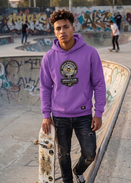 POLERON CANGURO - UNSTOPPABLE PROGRESS Morado XL