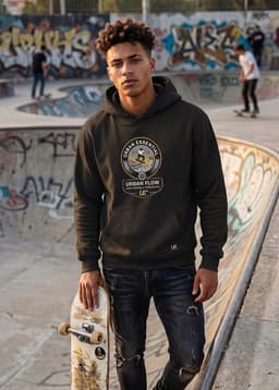 POLERON CANGURO - UNSTOPPABLE PROGRESS Negro XS