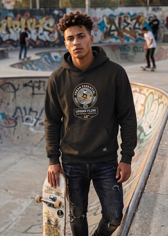 POLERON CANGURO - UNSTOPPABLE PROGRESS Negro XS