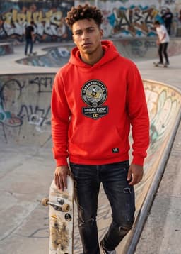 POLERON CANGURO - UNSTOPPABLE PROGRESS Rojo L