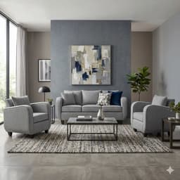 JUEGO DE LIVING 3-1-1 CRONOS Gris cemento