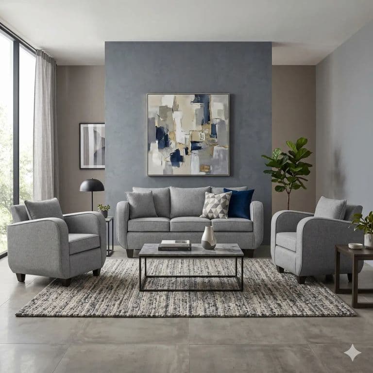 JUEGO DE LIVING 3-1-1 CRONOS Gris cemento