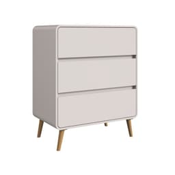 Comoda Mudador Infantil Retro Con 3 Cajones Beige