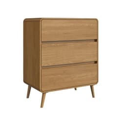 Comoda Mudador Infantil Retro Con 3 Cajones Roble