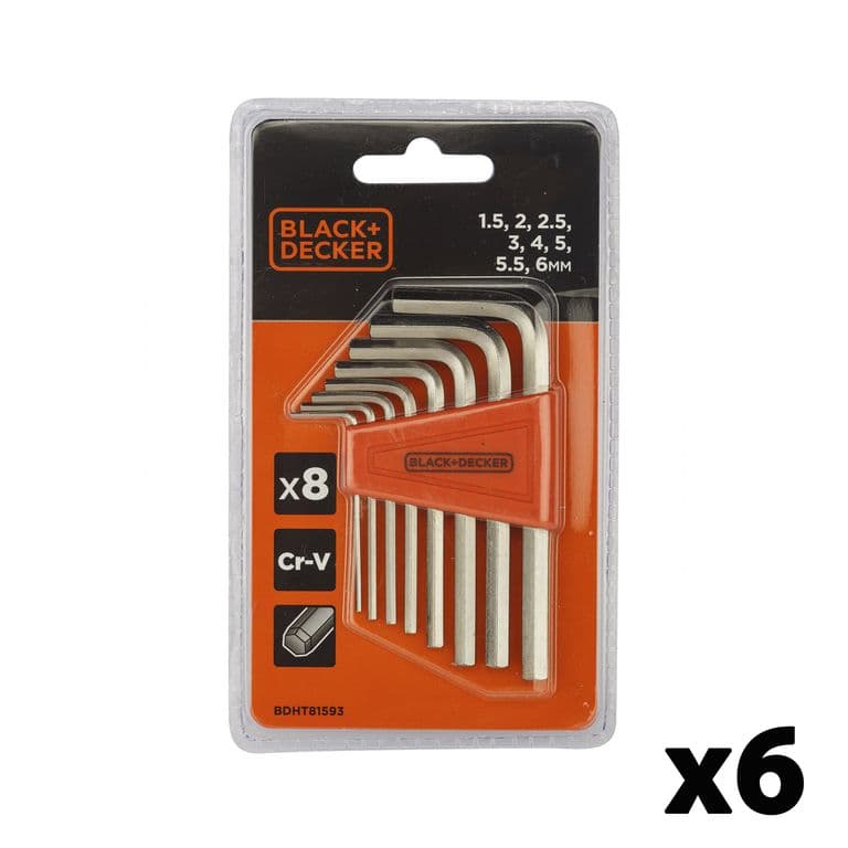 Set 6 Display de 8 llaves hexagonales BDHT81593