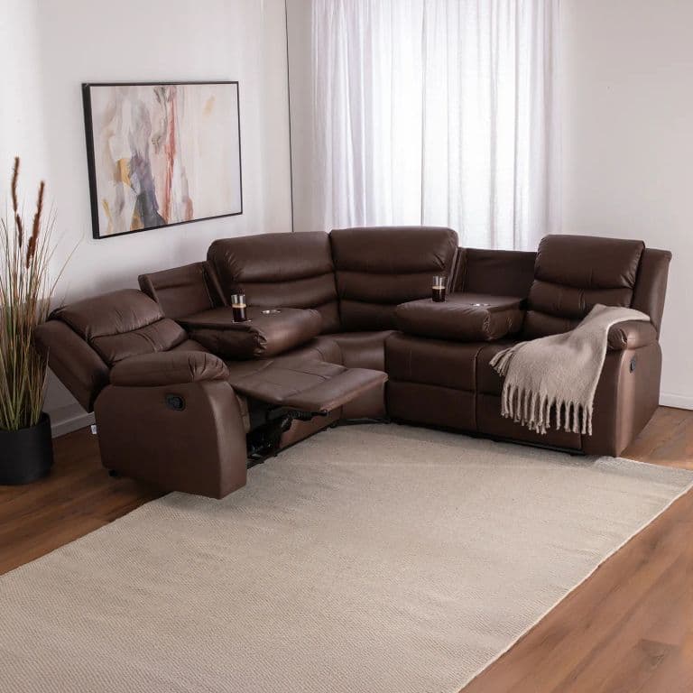 Seccional Reclinable Curvo Moorsh + Posavasos de aluminio
