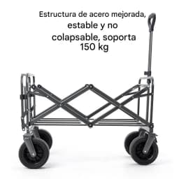 Carro Plegable de Camping Qunature 150180L 4 Ruedas Todoterreno 150kg