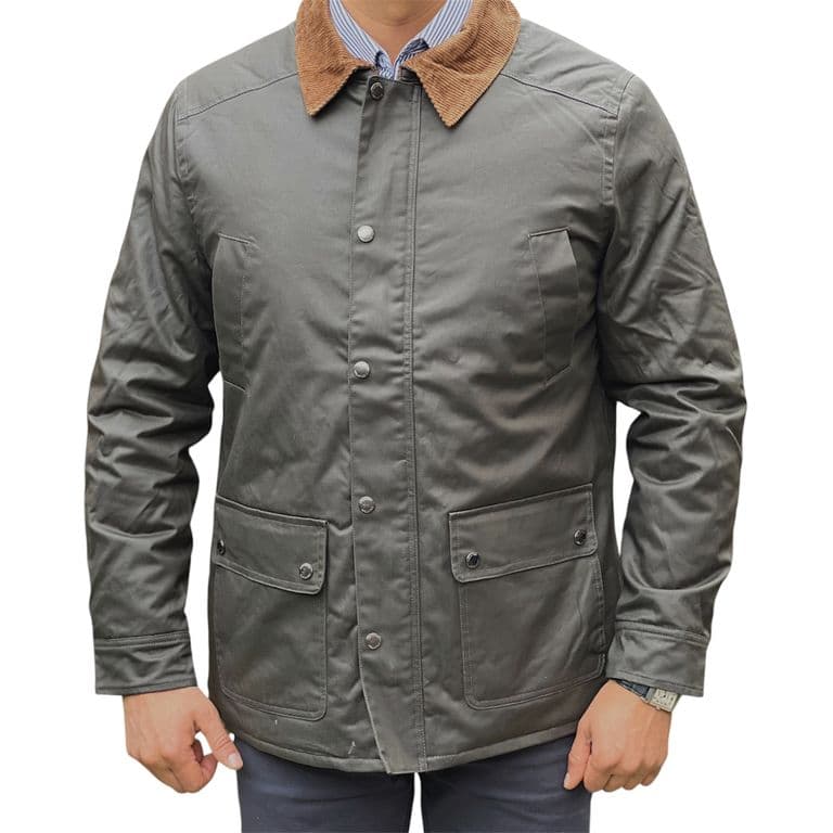 Chaqueta Algodon Forrada Efecto Encerado- Modern Design Verde Oscuro S