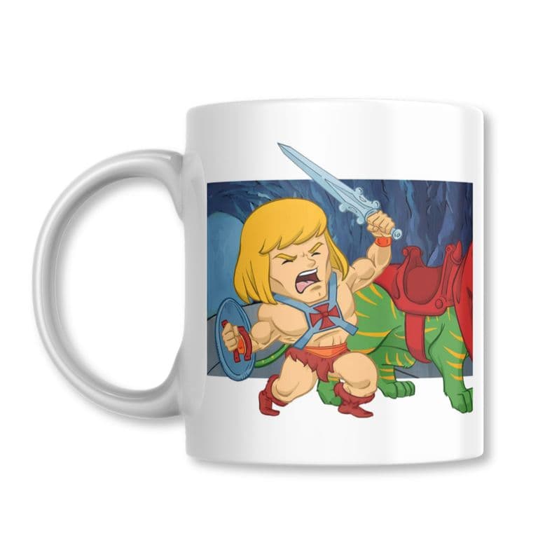 Tazon He-Man Battle Cat Skeletor Amos del Universo Taza Sublimada 325ml