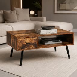 Mesa De Centro Ambar 100 Cm Con Cajon Para Living