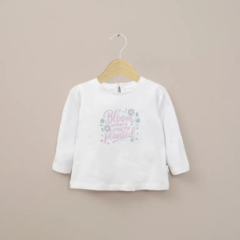 Polera Basica Manga Larga Blanca Infant Nina Blanco 3 ANOS