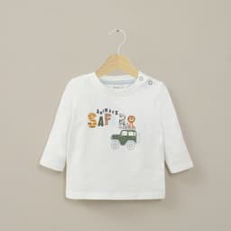 Polera Estampada Blanca Infant Nino Blanco 3 ANOS