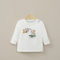 Polera Estampada Blanca Infant Nino Blanco 18 MESES